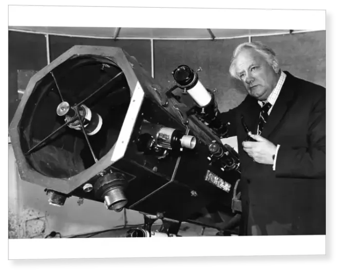 Print : Astronomer Patrick Moore in 1982 Print : Astronomer Patrick Moore in 1982