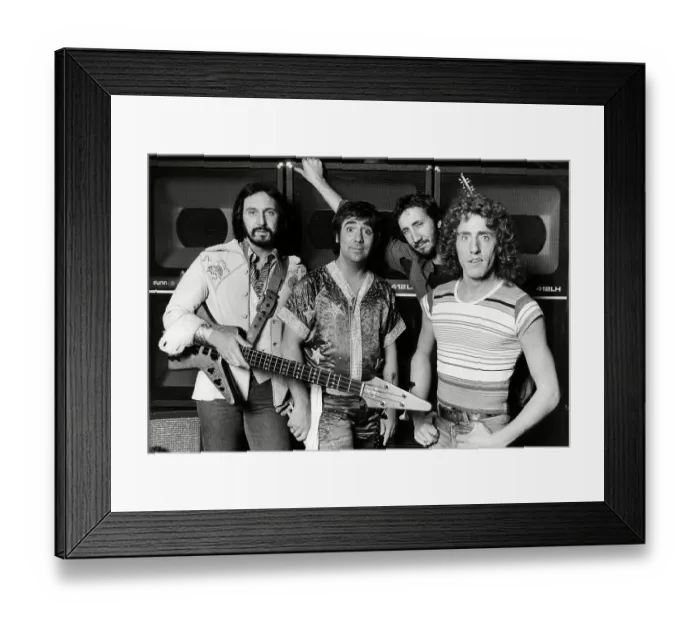 Framed Print : The Who L to R John Entwistle, Keith Moon, Pete Townshend and Roger Daltrey Framed Print : The Who L to R John Entwistle, Keith Moon, Pete Townshend and Roger Daltrey
