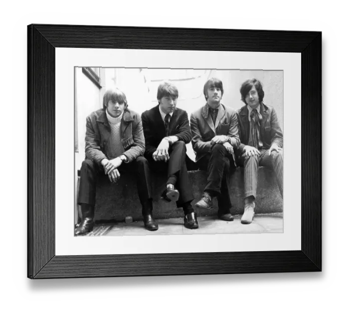 Framed Print : The Yardbirds L to R Keith Relf, Chris Droja, Jim McCarty and Jimmy Page