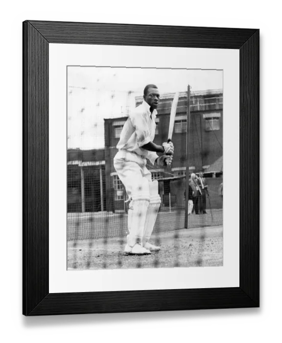 Framed Print : Wes Hall West Indies Cricketer 1963 Framed Print : Wes Hall West Indies Cricketer 1963