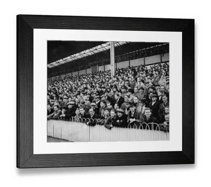 Framed Print : A section of the crowd at a Tottenham v Millwall match in 1940 Framed Print : A section of the crowd at a Tottenham v Millwall match in 1940