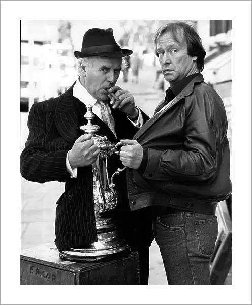 Arthur Daley and Terry with the FA Cup