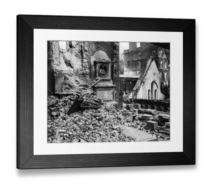 Framed Print : London in the Blitz Temple Church air raid 11 Framed Print : London in the Blitz Temple Church air raid 11