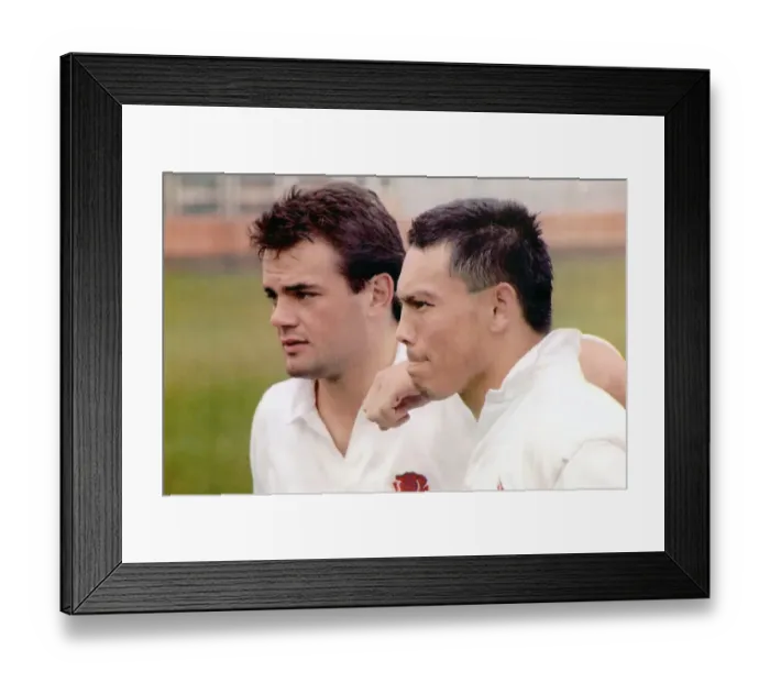 Framed Print : Will Carling and Rory Underwood after final training World Cup 1991 Framed Print : Will Carling and Rory Underwood after final training World Cup 1991