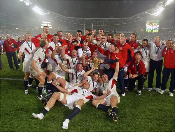 England celebrate winning the Rugby World Cup