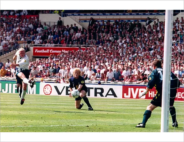 European Championships 1996 England v Scotland, 2-0. Paul Gascoigne scores