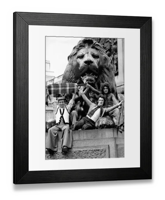 Framed Print : Scotland fans in Trafalgar Square 1975 Framed Print : Scotland fans in Trafalgar Square 1975