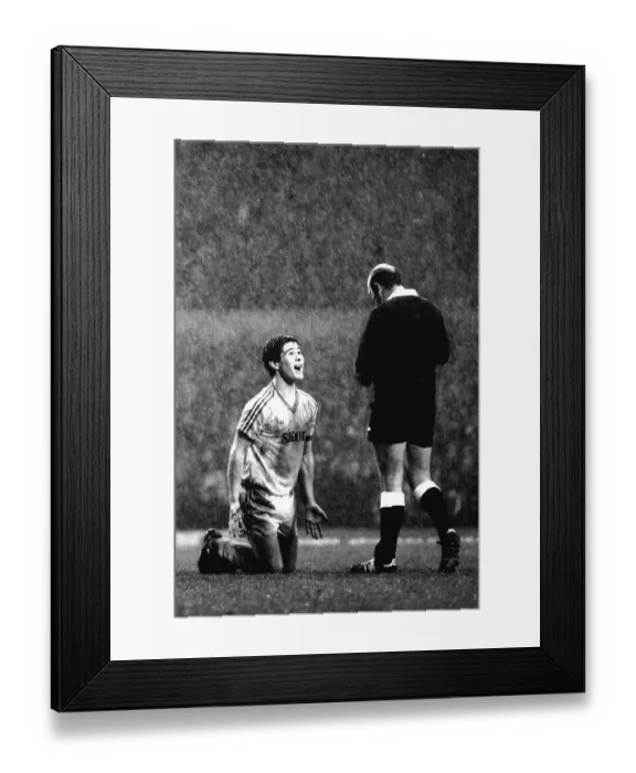 Framed Print : Have a heart ref, Nigel Clough (Forest) on his knees Framed Print : Have a heart ref, Nigel Clough (Forest) on his knees