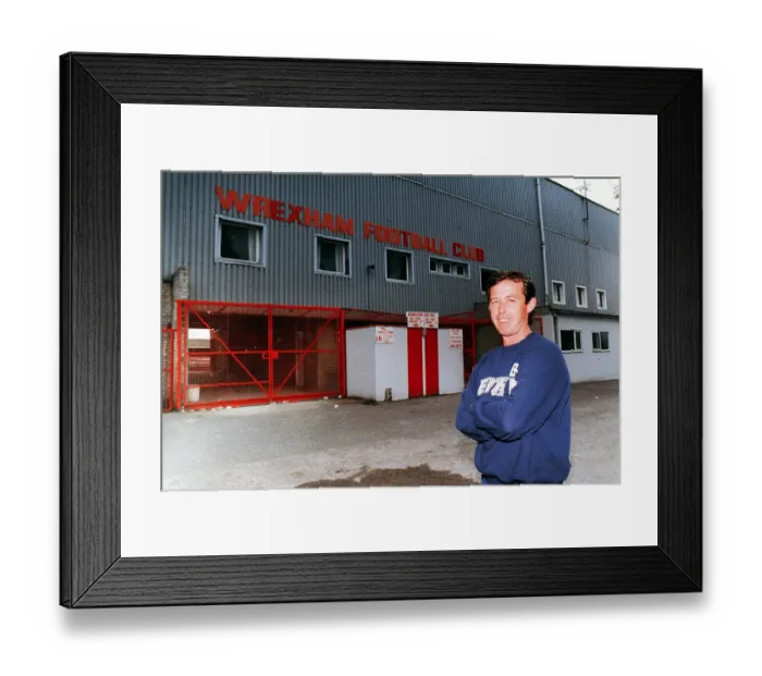 Framed Print : Brian Flynn, manager of Wrexham Football Club, 1991 Framed Print : Brian Flynn, manager of Wrexham Football Club, 1991