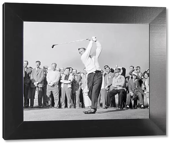 Golfer Arnold Palmer pictured in action in the Ryder Cup at Lytham St Annes 1961