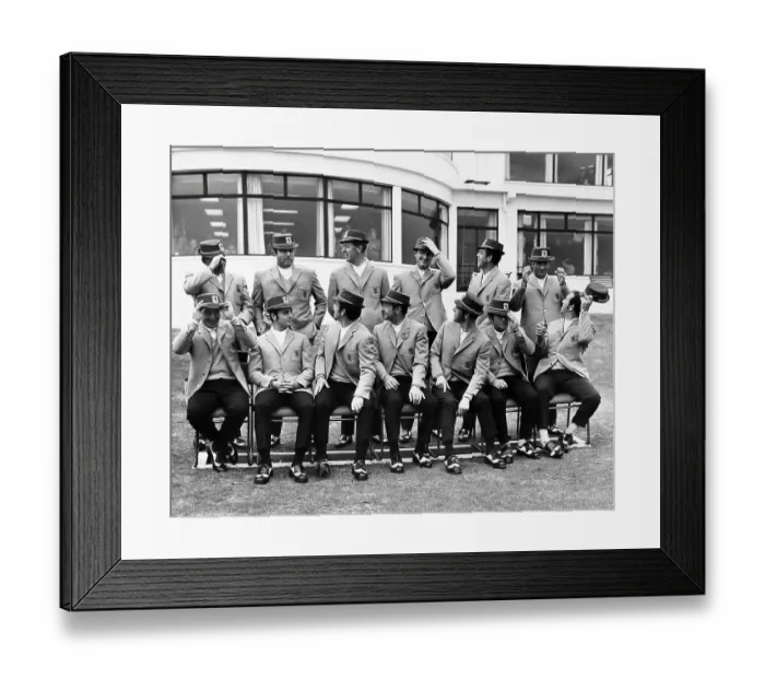 Framed Print : Ryder Cup British 1969 team line-up Framed Print : Ryder Cup British 1969 team line-up