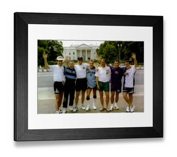 Framed Print : England players at the White House in USA 1993 Framed Print : England players at the White House in USA 1993