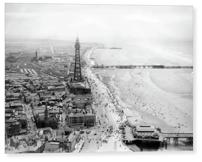Print : An aerial view of Blackpool, 1935 Print : An aerial view of Blackpool, 1935