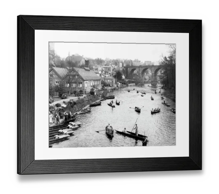 Framed Print : Boats on the River Nidd at Knaresborough, Yorkshire in 1935 Framed Print : Boats on the River Nidd at Knaresborough, Yorkshire in 1935