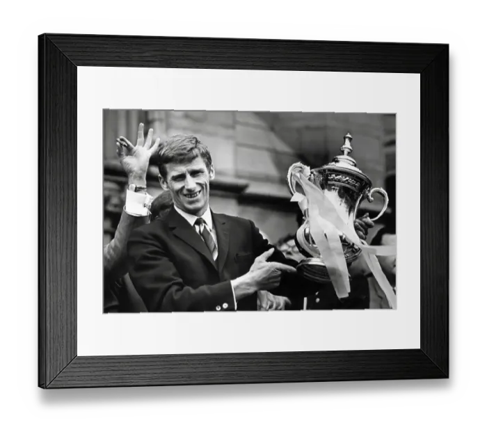 Framed Print : Tony Book, Manchester City F.C. captain, holding the F.A. Cup 1969 Framed Print : Tony Book, Manchester City F.C. captain, holding the F.A. Cup 1969