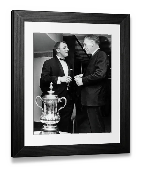 Framed Print : Tommy Docherty of Chelsea and Bill Nicholson of Tottenham with the FA Cup 1967 Framed Print : Tommy Docherty of Chelsea and Bill Nicholson of Tottenham with the FA Cup 1967