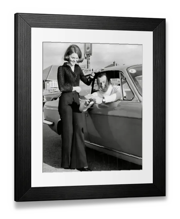 Framed Print : Brighton and hove Albion goalkeeper signs an autograph for fan Elaine Kay