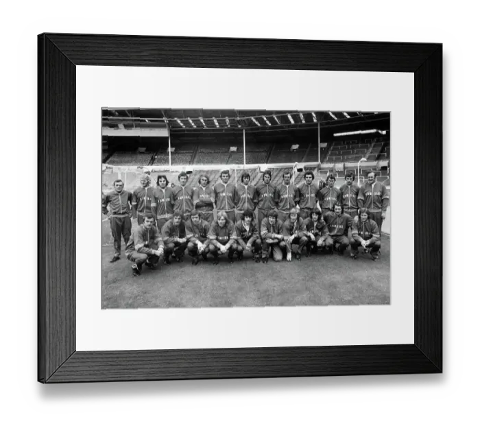 Framed Print : England football squad at Wembley prior to their game with Czechoslovakia 1974 Framed Print : England football squad at Wembley prior to their game with Czechoslovakia 1974