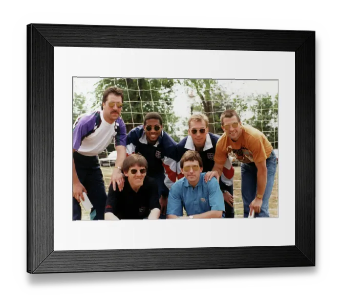 Framed Print : England football training at Burnham Beeches Hotel, 1990 Framed Print : England football training at Burnham Beeches Hotel, 1990
