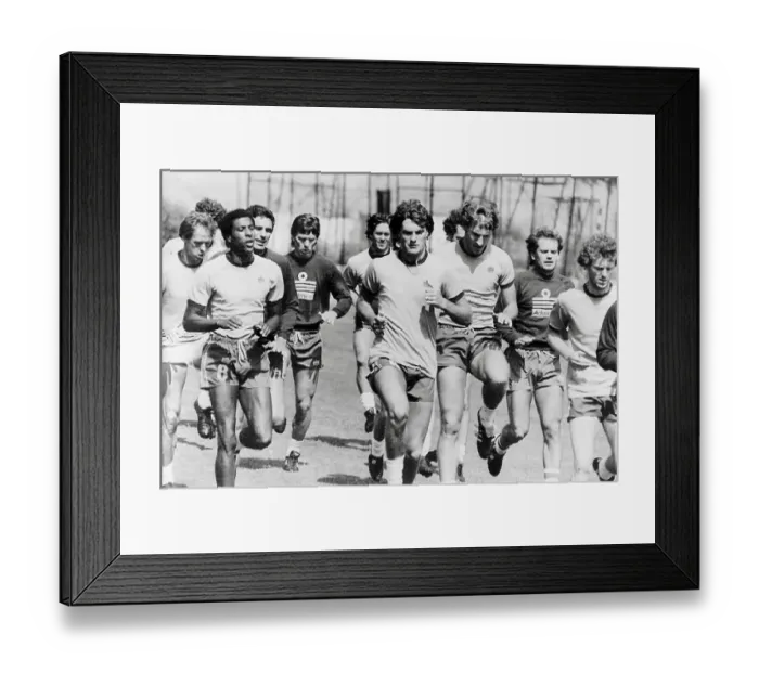 Framed Print : England Football Team Training 1982 Framed Print : England Football Team Training 1982