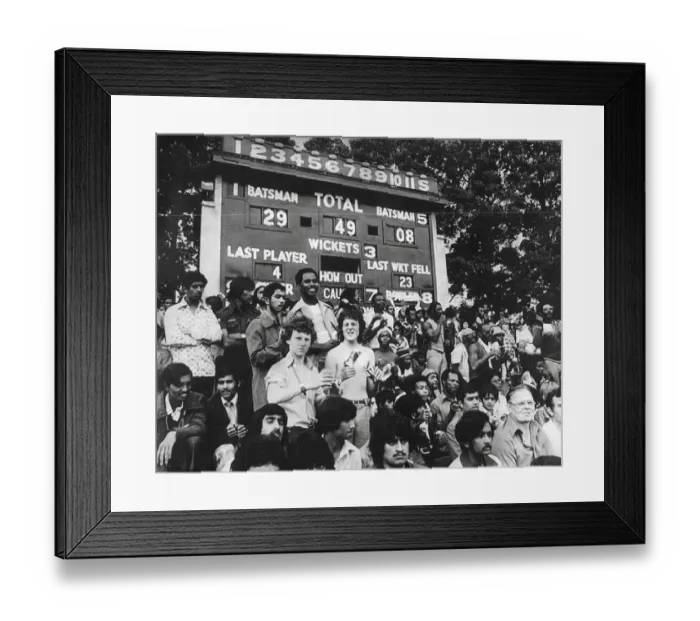 Framed Print : Crowd at Headingley for test match between England and West Indies 1976 Framed Print : Crowd at Headingley for test match between England and West Indies 1976