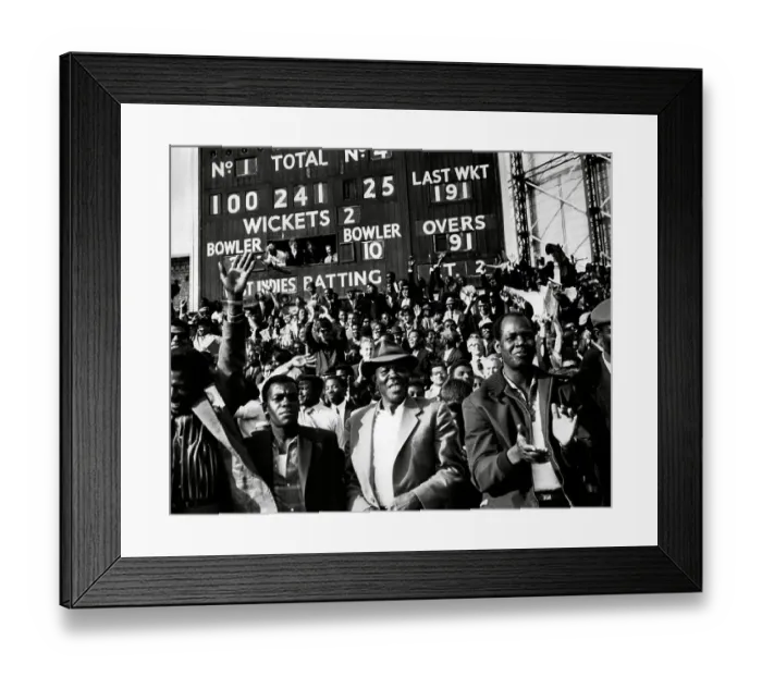 Framed Print : Fans celebrate at England v West Indies final Test Match at the Oval 1963