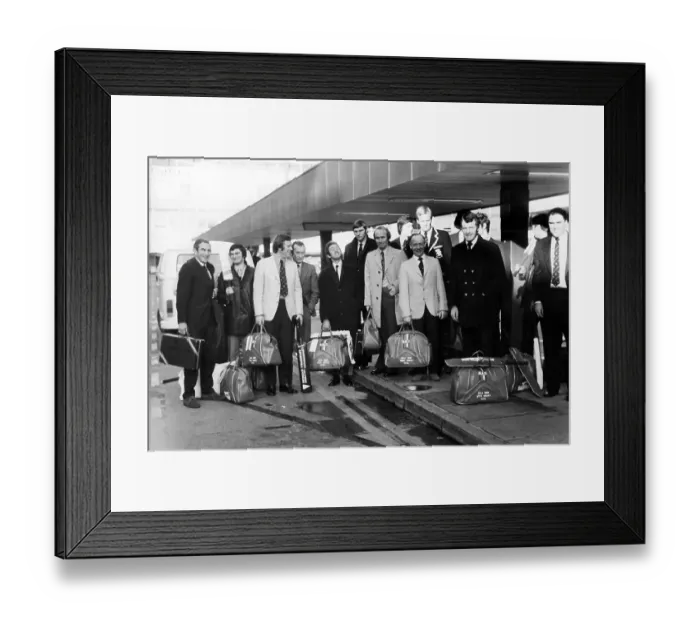 Framed Print : England prepare to jet off to the Caribbean for their 1974 tour, which ended in a 1-1 draw Framed Print : England prepare to jet off to the Caribbean for their 1974 tour, which ended in a 1-1 draw
