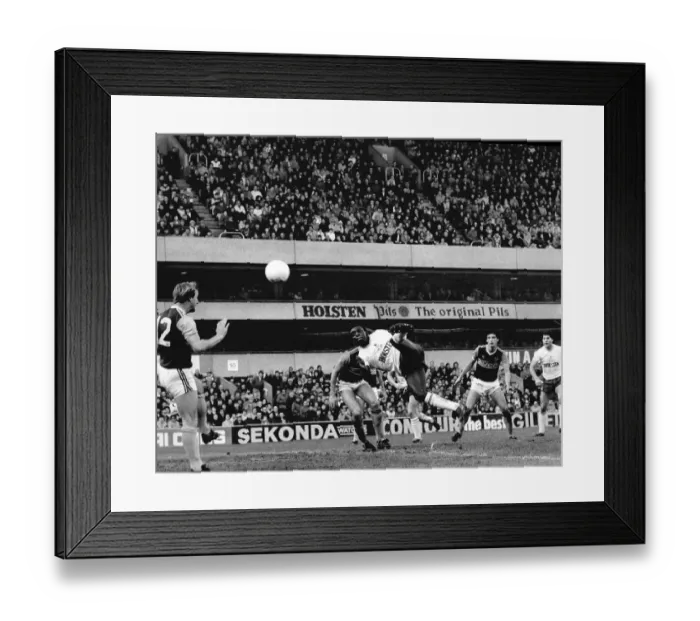 Framed Print : Garth Crooks scores Spurs second goal. Spurs 2 West Ham 2
