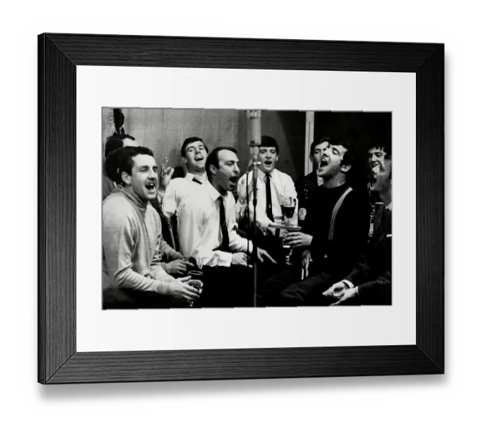 Framed Print : Don MacKay, Jimmy Greaves, Cyril Knowles, Pat Jennings, Terry Venables, Joe Kinnear and Jimmy Robertson recording team record at EMI studios 1963 Framed Print : Don MacKay, Jimmy Greaves, Cyril Knowles, Pat Jennings, Terry Venables, Joe Kinnear and Jimmy Robertson recording team record at EMI studios 1963