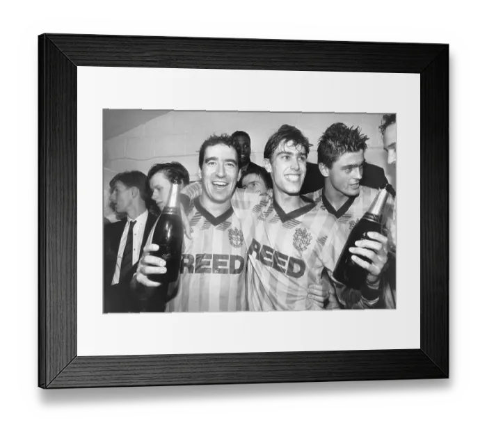Framed Print : Sutton goal scorers Tony Rains and Matthew Harland celebrate their win over Coventry city in the FA Cup 1989 Framed Print : Sutton goal scorers Tony Rains and Matthew Harland celebrate their win over Coventry city in the FA Cup 1989
