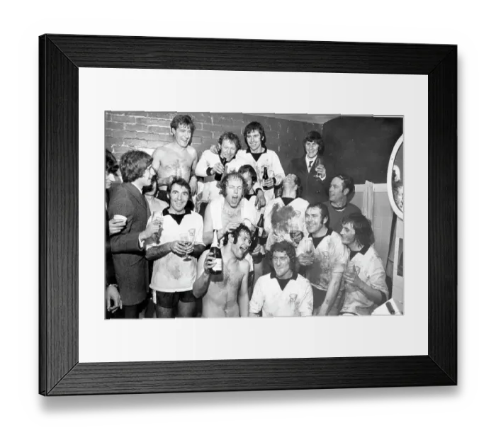 Framed Print : Hereford players celebrate in the dressing room after beating Newcastle Framed Print : Hereford players celebrate in the dressing room after beating Newcastle