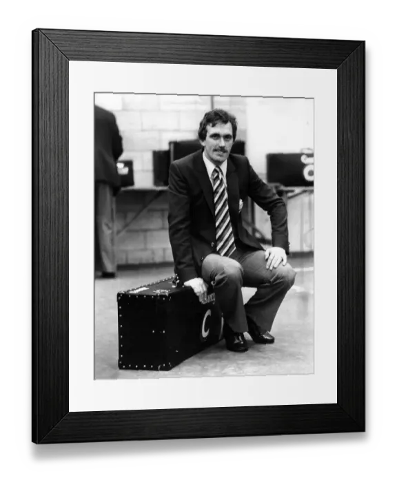 Framed Print : Cricketer Geoff Cook at the airport ready to leave for the England tour of India Framed Print : Cricketer Geoff Cook at the airport ready to leave for the England tour of India