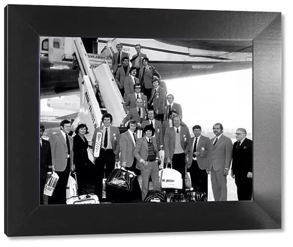 Members of The MCC leaving for at tour of India, 1976