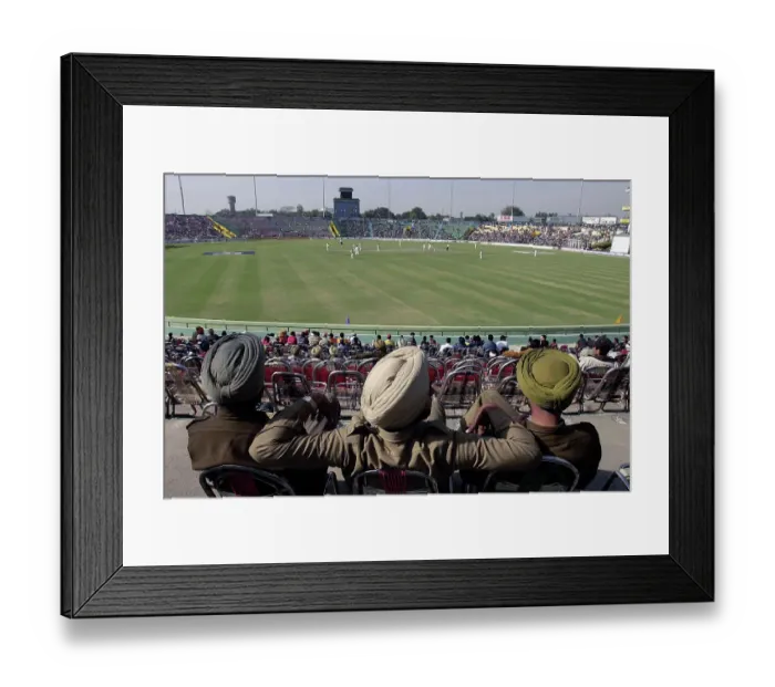 Framed Print : India vs. England, 1st Test, Chandigarh Framed Print : India vs. England, 1st Test, Chandigarh