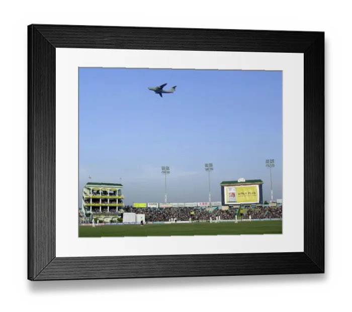 Framed Print : Cricket: India vs. England, 1st Test, Chandigarh Framed Print : Cricket: India vs. England, 1st Test, Chandigarh