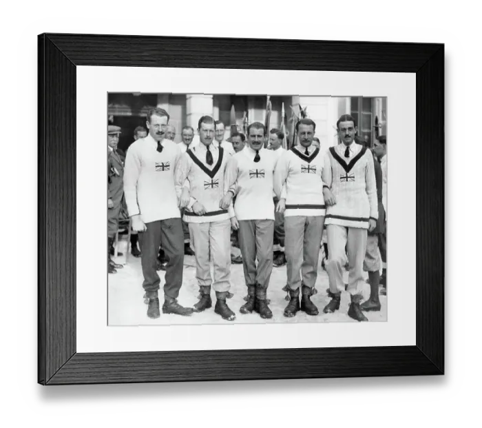 Framed Print : Winter Olympic Games 1924 - Bobsleigh team