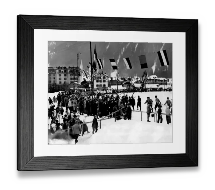 Framed Print : Opening of the Olympic Winter Games at Chamonix 1924 Framed Print : Opening of the Olympic Winter Games at Chamonix 1924