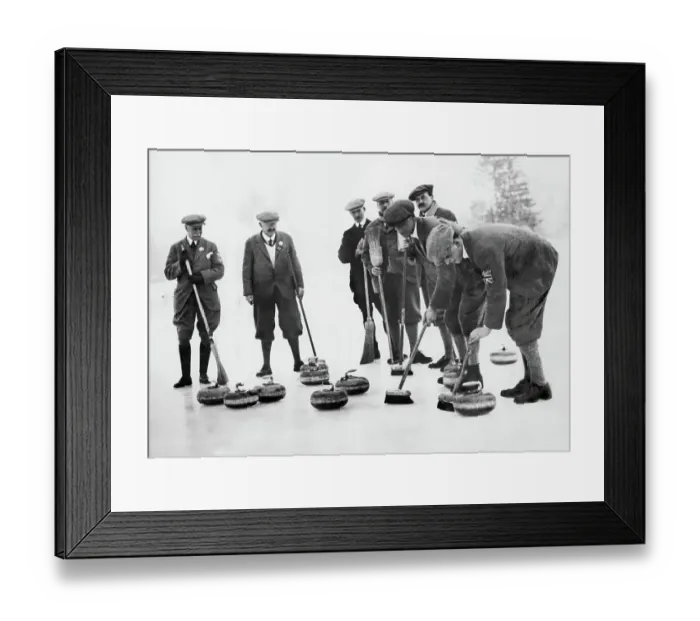 Framed Print : Winter Olympic Games 1924 - Curling Framed Print : Winter Olympic Games 1924 - Curling