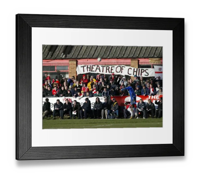 Framed Print : Football FA Cup Fourth Round match Scarborough v Chelsea. Scarborough fans watching the game Framed Print : Football FA Cup Fourth Round match Scarborough v Chelsea. Scarborough fans watching the game