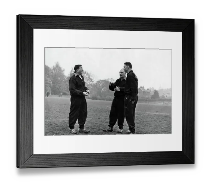 Framed Print : Bob Paisley, Bill Shankly and Joe Fagan at a Liverpool training session Framed Print : Bob Paisley, Bill Shankly and Joe Fagan at a Liverpool training session