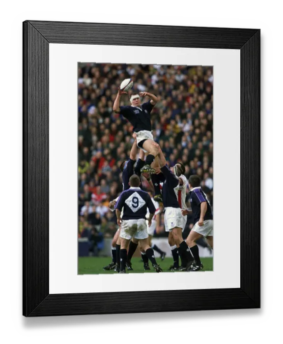 Framed Print : Stuart Grimes wins the line out for Scotland Five nations match, for the Calcutta cup at Twickenham 1990 Framed Print : Stuart Grimes wins the line out for Scotland Five nations match, for the Calcutta cup at Twickenham 1990