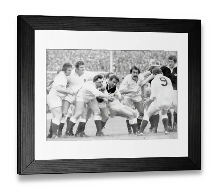 Framed Print : England players (l-r) Phil Blakeway, Fran Cotton, Bill Beaumont, Roger Uttley and Steve Smith Five Nations at Murrayfield - Scotland v England 1980 Framed Print : England players (l-r) Phil Blakeway, Fran Cotton, Bill Beaumont, Roger Uttley and Steve Smith Five Nations at Murrayfield - Scotland v England 1980