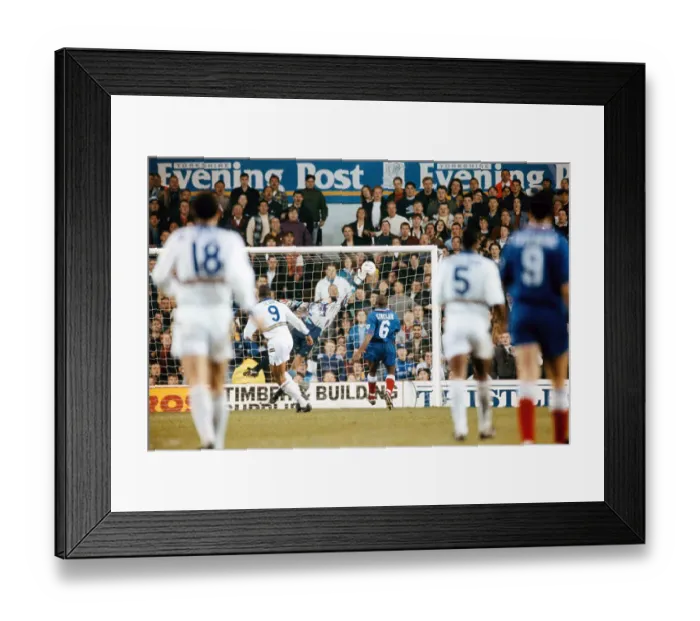 Framed Print : Brian Dean scores for Leeds Framed Print : Brian Dean scores for Leeds
