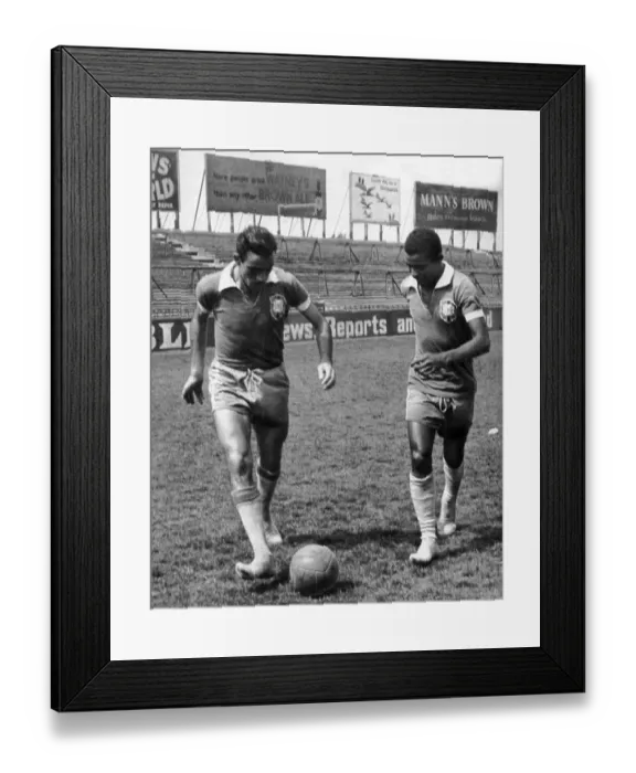 Framed Print : Brazil players training in their socks 1956 Framed Print : Brazil players training in their socks 1956