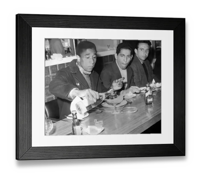 Framed Print : The Brazilian football team, in England to play against Arsenal FC, were forbidden to drink English water Framed Print : The Brazilian football team, in England to play against Arsenal FC, were forbidden to drink English water