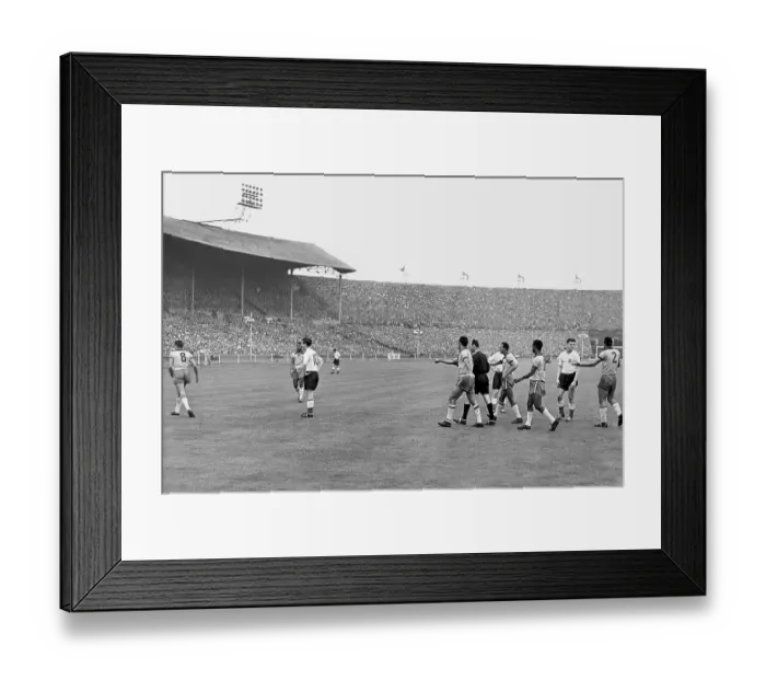 Framed Print : Brazil's number 8, Alvaro Valente, walks away with the ball followed by his team-mates and the referee after a penalty was awarded Framed Print : Brazil's number 8, Alvaro Valente, walks away with the ball followed by his team-mates and the referee after a penalty was awarded