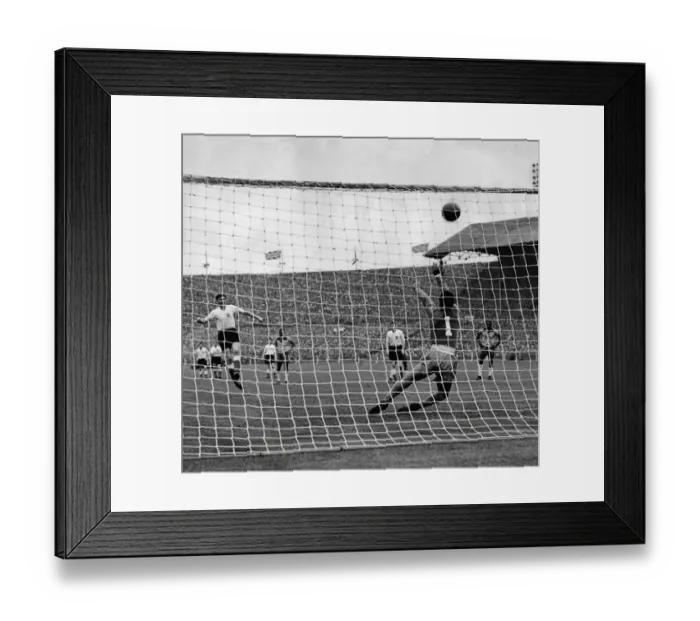 Framed Print : England 4 v Brazil 2 at Wembley Stadium 1956 Gilmar Neves the Brazilian goalkeeper saves John Atyeo penalty kick Framed Print : England 4 v Brazil 2 at Wembley Stadium 1956 Gilmar Neves the Brazilian goalkeeper saves John Atyeo penalty kick