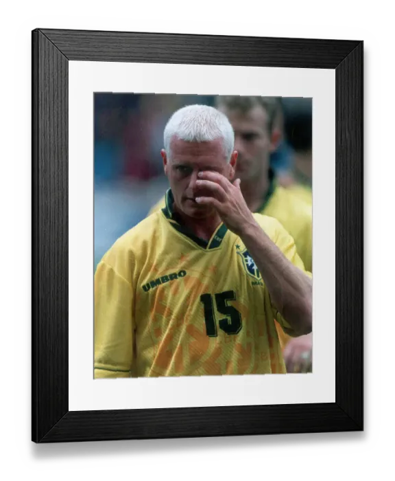 Framed Print : Paul Gascoigne shattered at the final whistle England 1 Brazil 3 Wembley 1995 Framed Print : Paul Gascoigne shattered at the final whistle England 1 Brazil 3 Wembley 1995