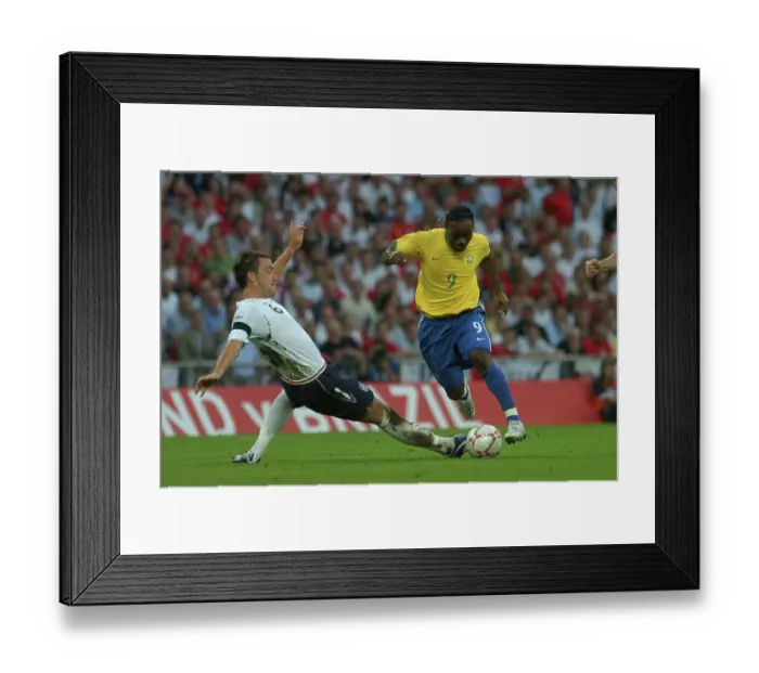 Framed Print : England's John Terry and Vagner Love of Brazil Framed Print : England's John Terry and Vagner Love of Brazil
