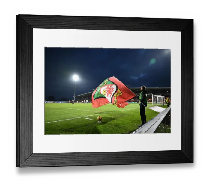 Framed Print : Welcome to Wrexham AFC - Wrexham v Morecambe game Framed Print : Welcome to Wrexham AFC - Wrexham v Morecambe game